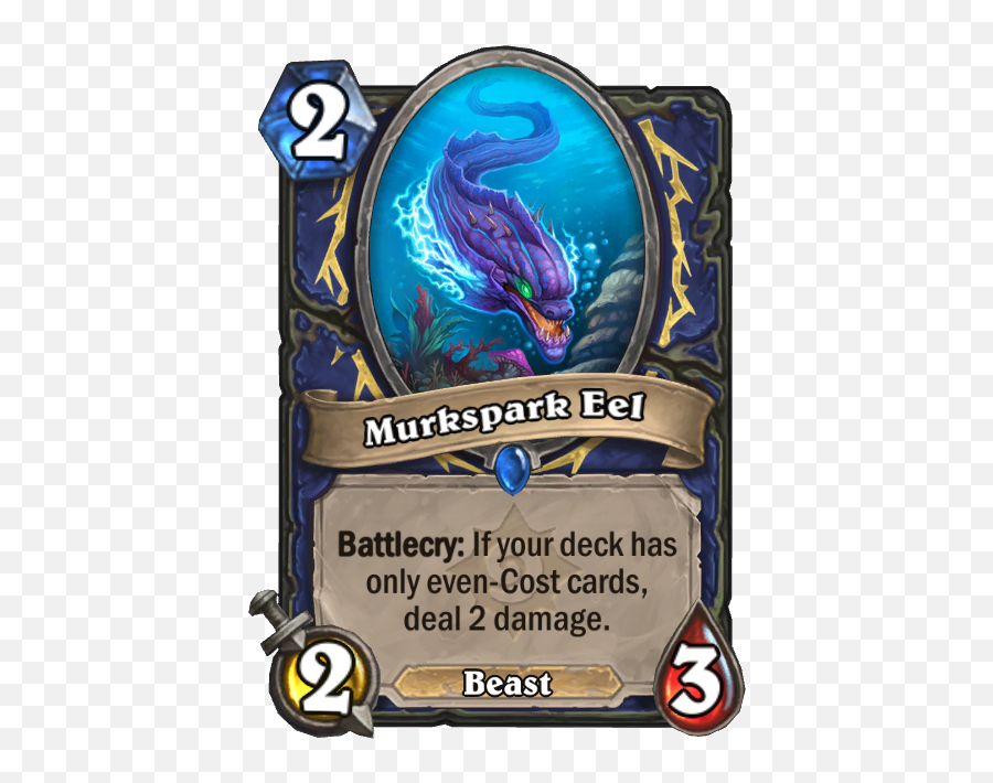 Murkspark Eel - Hearthstone Card Statistics Hsreplaynet Spirit Of The Shark Hearthstone Png,Eel Png