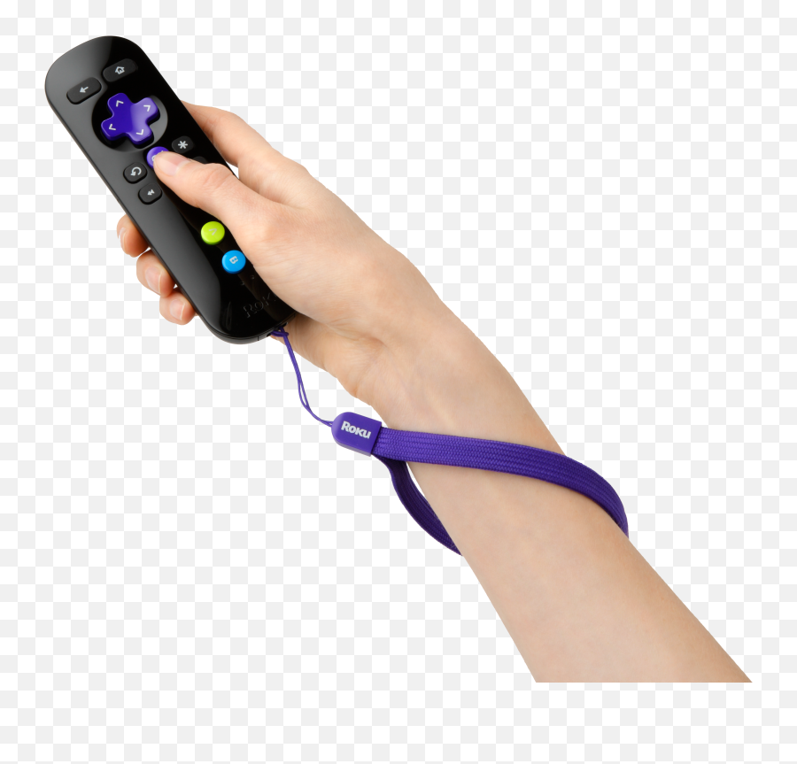 Download Hd Roku3 Still Remote - Roku Remote With Hand Tv Remote Png With Hand,Roku Png