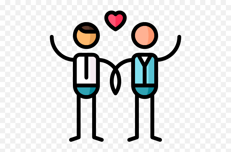Line And Color Wedding Couple Icon - Wedding Icons 730 Png,Wedding Couple Png