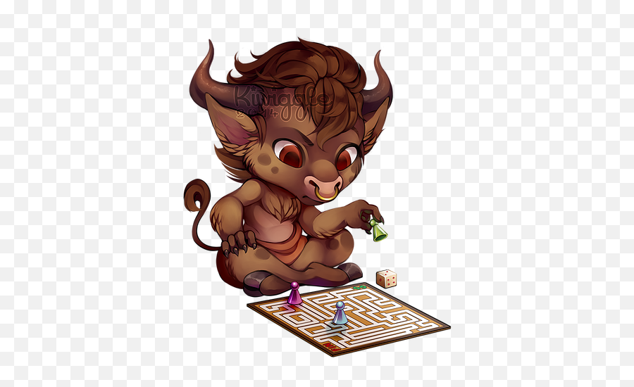 Minotaur By Kiwiggle Golden Harlequin Mythical Creatures - Fictional Character Png,Minotaur Png