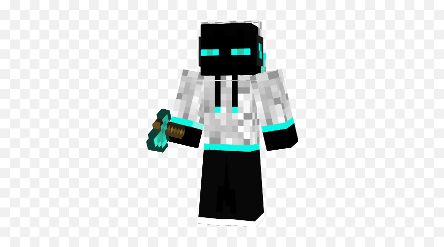 Enderman Skin Craft Minecraft Skins Cool - Minecraft Enderman Skin With Hoodie Png,Enderman Transparent