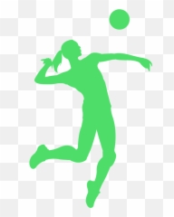 Volleyball Hitter Silhouette - Silueta Jugadora De Voleibol png