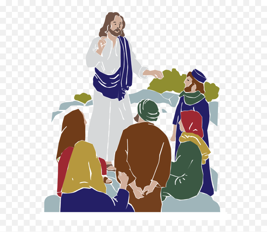 Download Hd Jesus Teaching Followers - Clip Art Jesus Mark 7 14 23 Png,Teaching Png