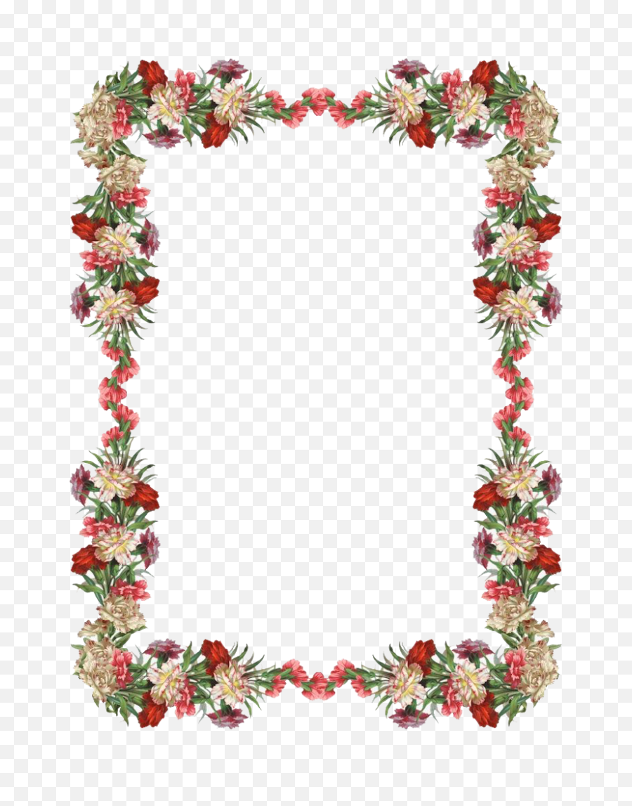 Vintage Christmas Frame Png 1 Image - Border Flower Design Png,Christmas Frame Transparent
