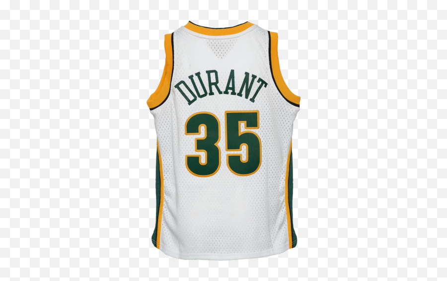 Youth Kevin Durant Seattle Supersonics Mitchell U0026 Ness Nba 2008 White Throwback Jersey - Sleeveless Png,Seattle Supersonics Logo