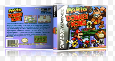 Donkey Kong Country - Gameboy Advance GBA Empty Custom Mario Vs Gba Box Art png