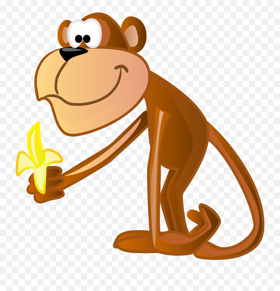 Library Of Monkey In A Tree Svg Black And White Stock Png Transparent Background
