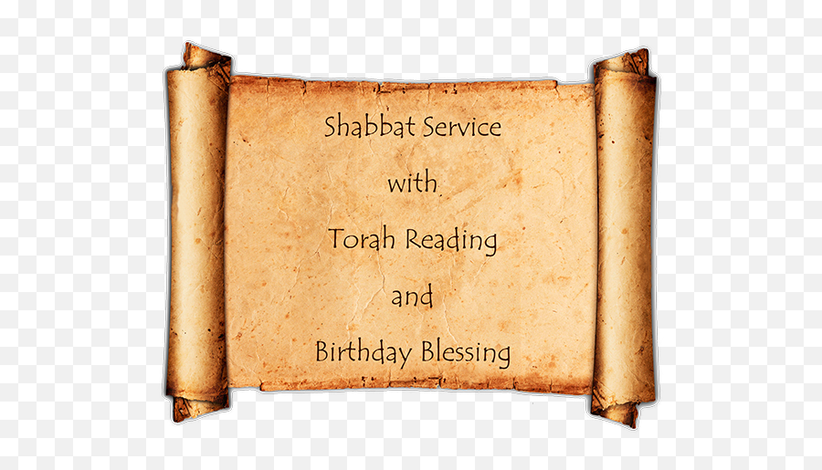 Download Shabbat Service With Torah Reading And Birthday - Old Paper Png,Torah Png