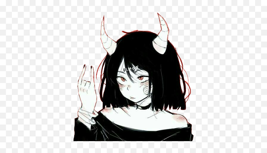 Gothic Girl Art Demon Aesthetic - Aesthetic Edgy Baddie Anime Png,Cute Anime Girl Icon Tumblr