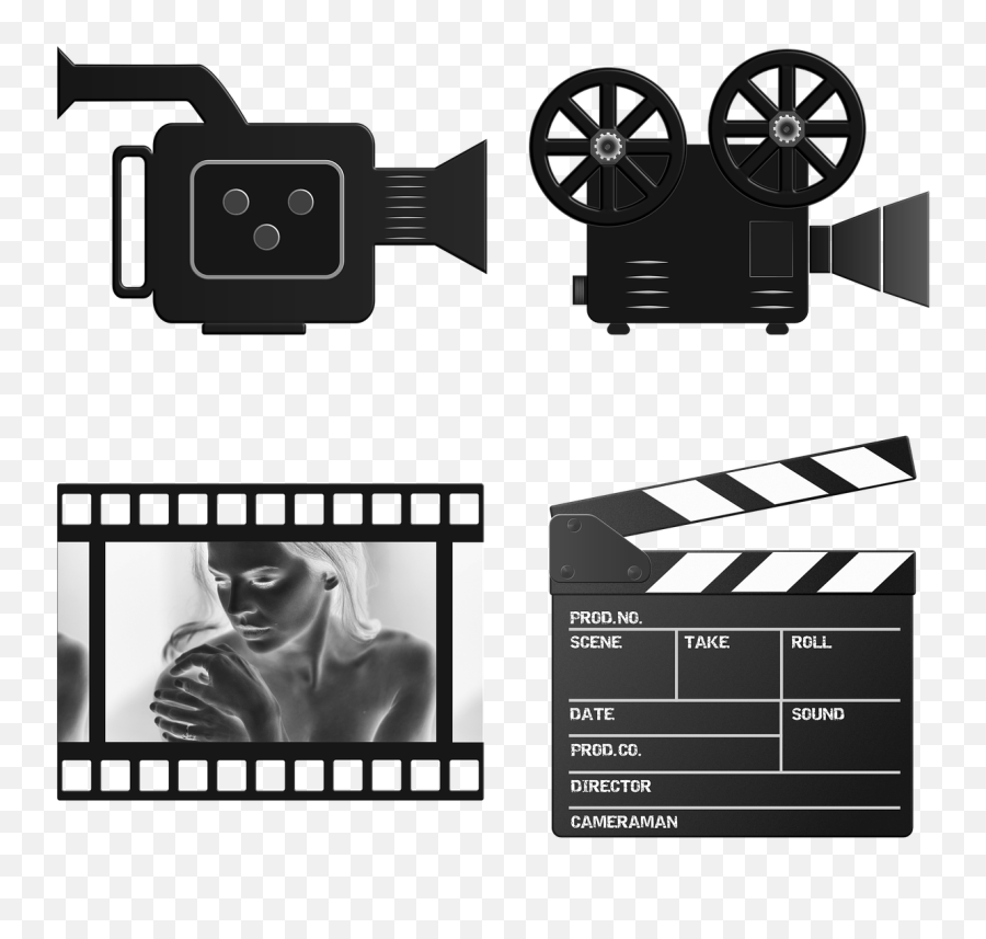 Movie Icon Symbol Logo Film Characters - Film Negative For Moive Png,Cameraman Icon