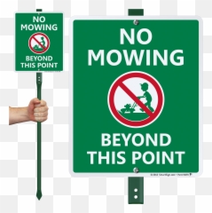 Keep Off Grass Lawnboss Sign U0026 Stake Kit No Mowing Beyond This Point With Graphic - Please Respectful Dog png
