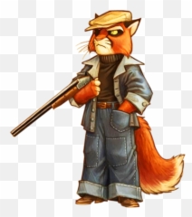 Gangsta Cat Gun - Viktor Lackadaisy Png,Cartoon Gun Png
