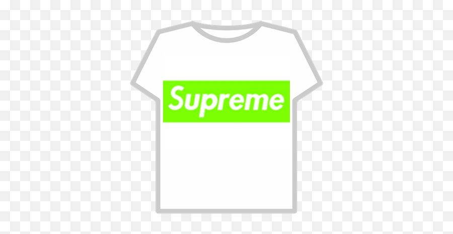 Lime Supreme Box Logo Works With - Shirts For Roblox White Supreme Png,Supreme Box Logo Png