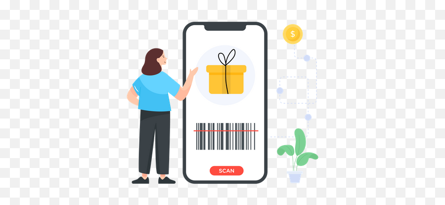 Barcode Icon - Download In Flat Style Illustration Png,Barcode Reader Icon