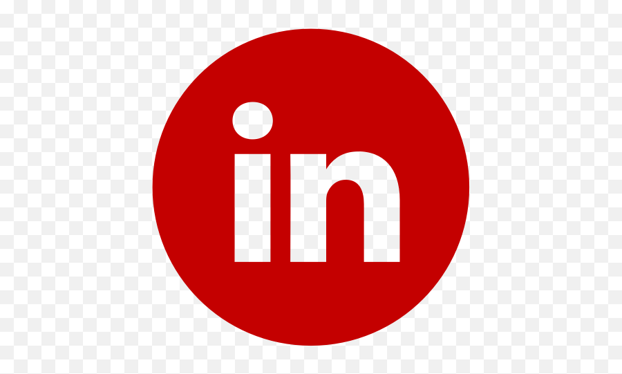 Linkedin Red Round Icon - Logo Linkedin Rouge Png,Round Icon