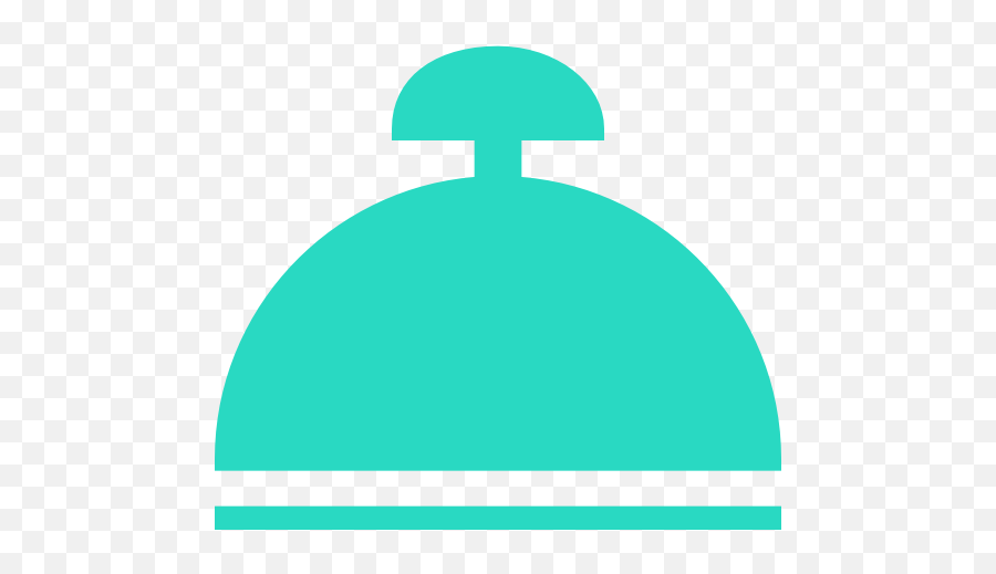 Green Reception Bell Free Icon Of Hotel And Spa Icons - Horizontal Png,Serving Tray Icon