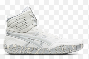 Asics Aggressor 4 Whitesilver Unisex Wrestling Shoe - Shoes png