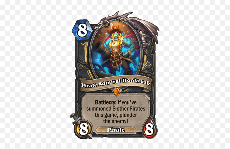 New Rogue Legendary Card Revealed - Pirate Admiral Hooktusk Hearthstone Pirate Admiral Hooktusk Png,Admiral Icon