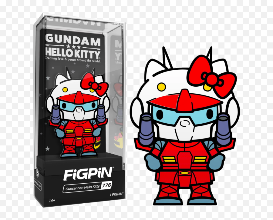 Gundam X Hello Kitty - Guncannon Hello Kitty Figpin Enamel Pin Hello Kitty Gundam Png,Hello Kitty Icon Pack