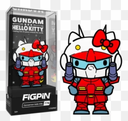 Gundam X Hello Kitty - Guncannon FigPin Enamel png