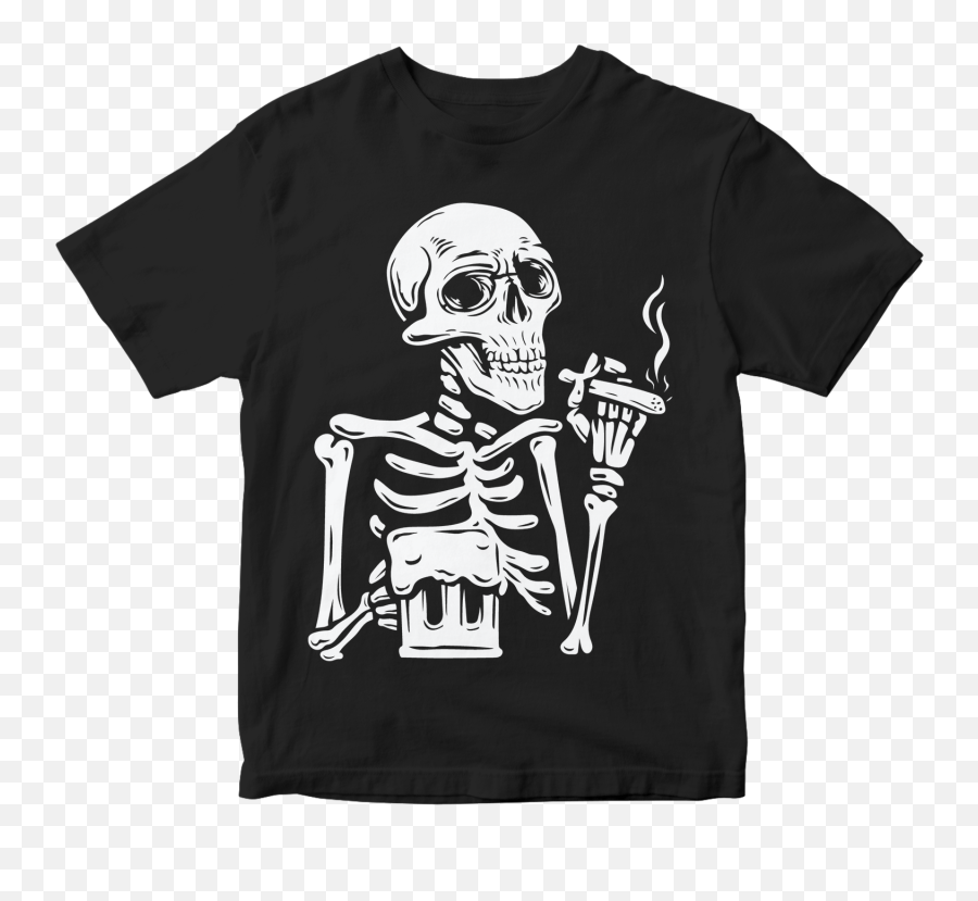 22 Editable Skeleton T - Shirt Designs Bundle Cigarette And Coffee Skull Png,Skeleton Aesthetic Icon