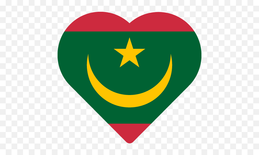 Vector Country Flag Of Mauritania - Heart Vector World Flags Language Png,Illustrator Icon Vector