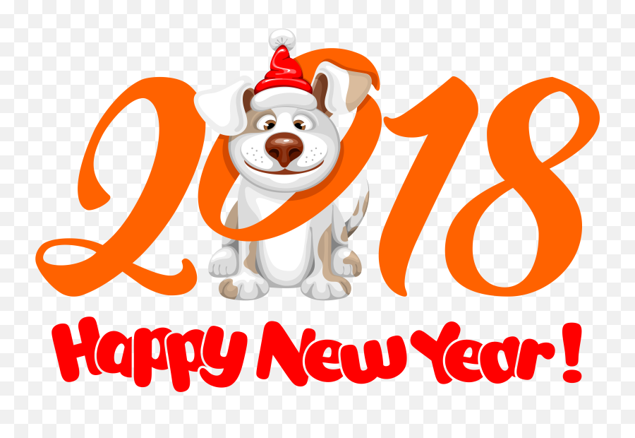 2018 Happy New Year Png Image For Free - Happy New Year 2018 Dogs,New Year 2018 Png