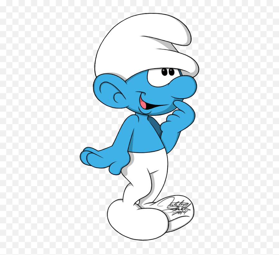 Smurfs Clipart Gullible - Clumsy Smurf Clipart Png,Smurf Png