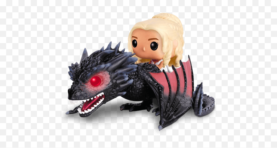 Daenerys And Drogon Funko Pop - Daenerys On Dragon Funko Png,Drogon Png