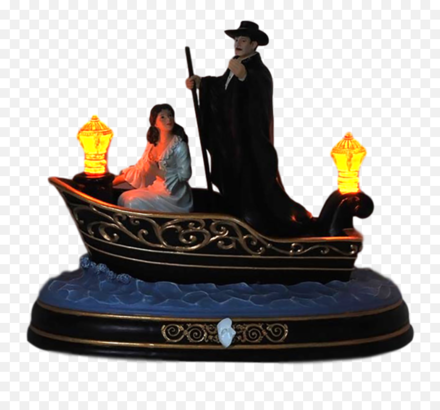 Phantom U0026 Christine Journey To The Lair Figurine - Phantom Of The Opera Boat Png,Phantom Of The Opera Mask Png
