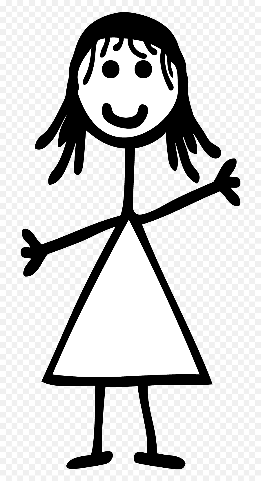 Download Woman Stick Figure Png - Stick Figure Drawing Girl,Stick Figures Png