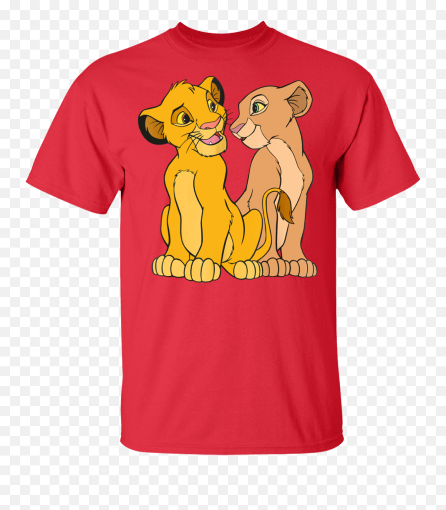Details About Black Disney The Lion King Young Simba And Nala Together T - Shirt 100 Cotton Png,Nala Png
