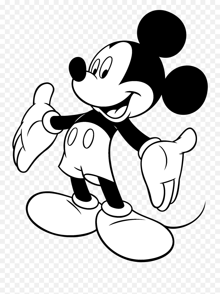 Mickey Mouse Logo Png Transparent Svg - Mickey Mouse Clip Art Black And White,Mickey Logo