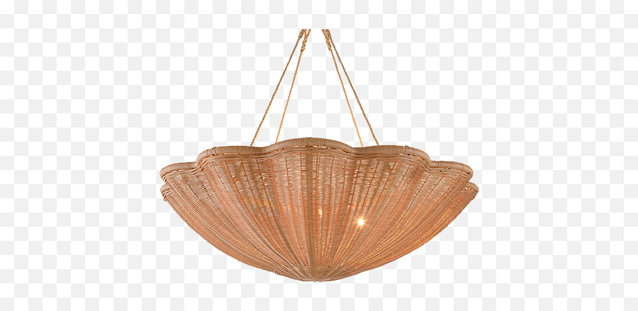 The Rattan Daisy Hanging Light - Large With Rope Soane Ceiling Fixture Png,Hanging Light Png