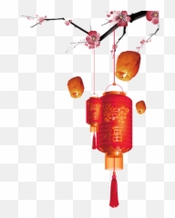 Hanging Chinese Lantern Png Transparent - Transparent Chinese New Year Png,Lanterns Png