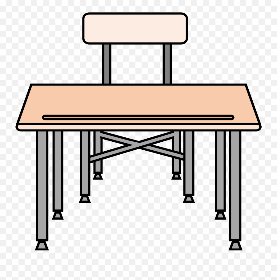 School Desk Transparent Png Clipart - Desk With Chair Clipart,School Desk Png