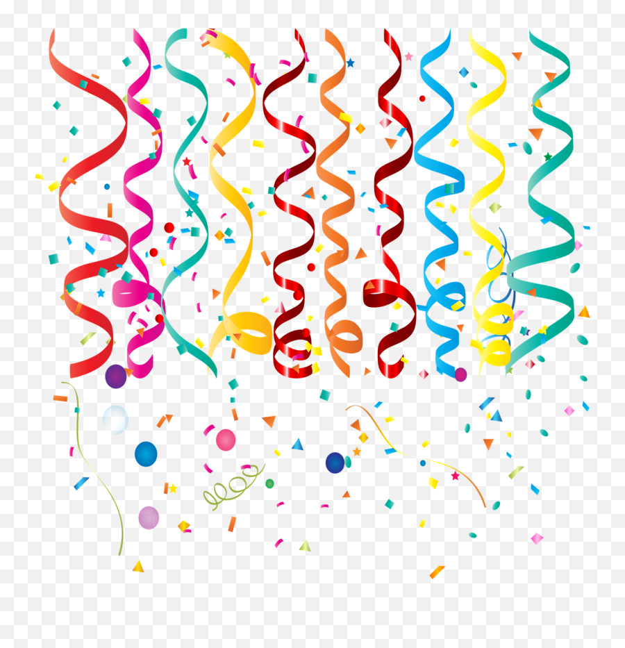 Confetti Party Streamers - Birthday Streamers Png,Birthday Confetti Png