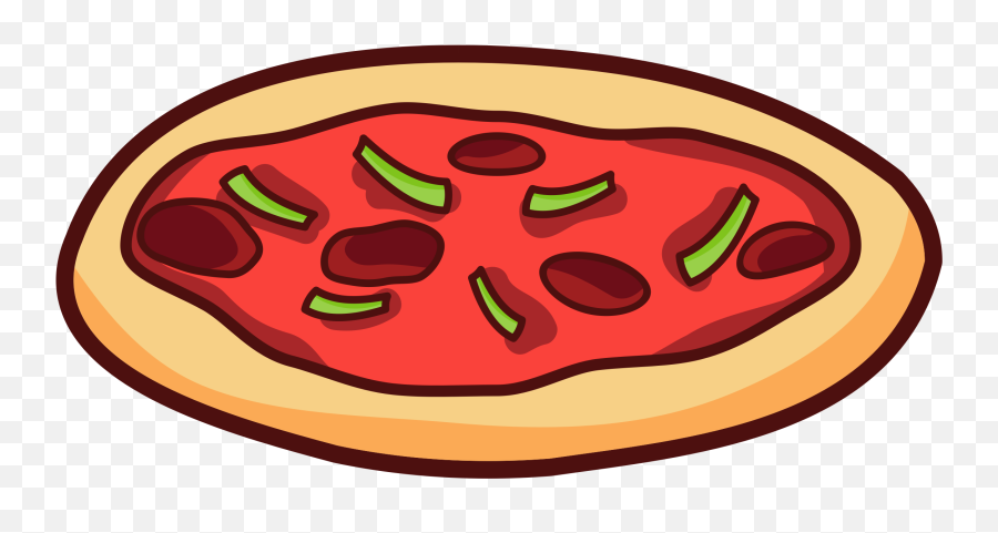 Pizza Clipart Microsoft - Pepperoni And Green Pepper Pizza Clipart Png,Pizza Clipart Transparent Background