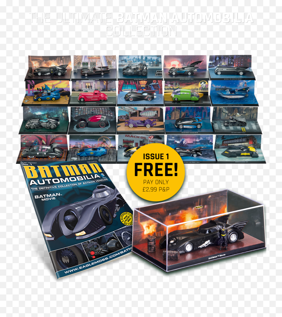 Dc Comics Batman Automobilia Collection Hero Collector - Batman Automobilia Full Collection Png,Batmobile Png