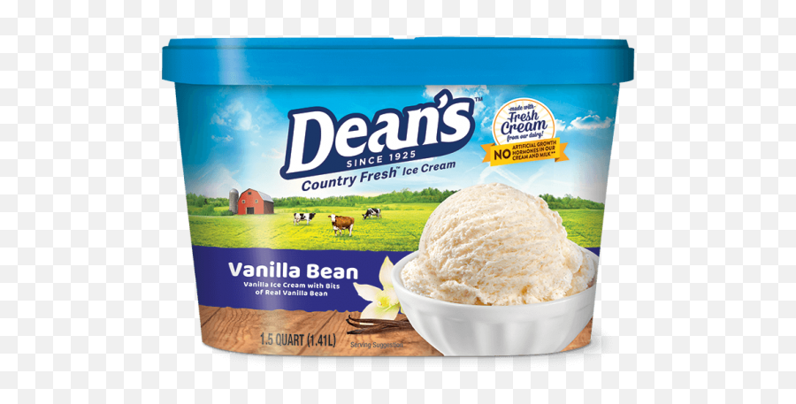 Download Deanu0027s Country Fresh Premium Vanilla Bean Ice Cream - Deans Moose Tracks Ice Cream Png,Vanilla Ice Cream Png