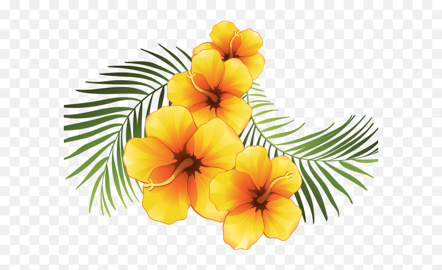 Transparent Tropical Flower Clipart - Tropical Flower Vector Png,Moana Transparent Background