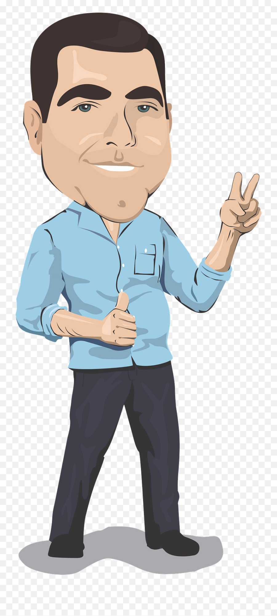 Man Showing Peace Sign Clipart Free Download Transparent - Positive Person Png,Peace Hand Sign Png
