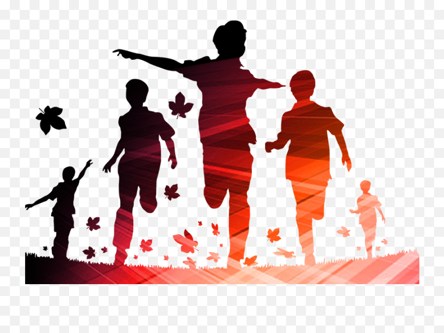 Silhouette Child Boy - Silhouette Teenager Running Png Transparent Kids Running Silhouette,Children Clipart Png
