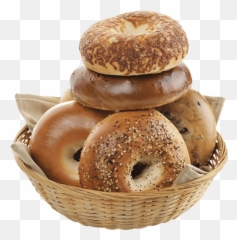 Bagels In Basket Transparent Png - Bagel Border,Bagel Transparent