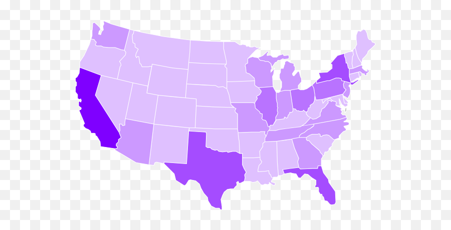 Blank Gray Usa Map White Lines 2 Clip Art - Purple Map Of Us Png,White Lines Png