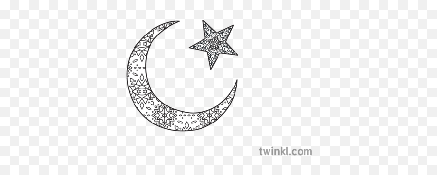 Mindfulness Star And Crescent Moon Islam Ramadan Religion - Moon Stars Coloring Sheet Islam Png,Crescent Moon Transparent