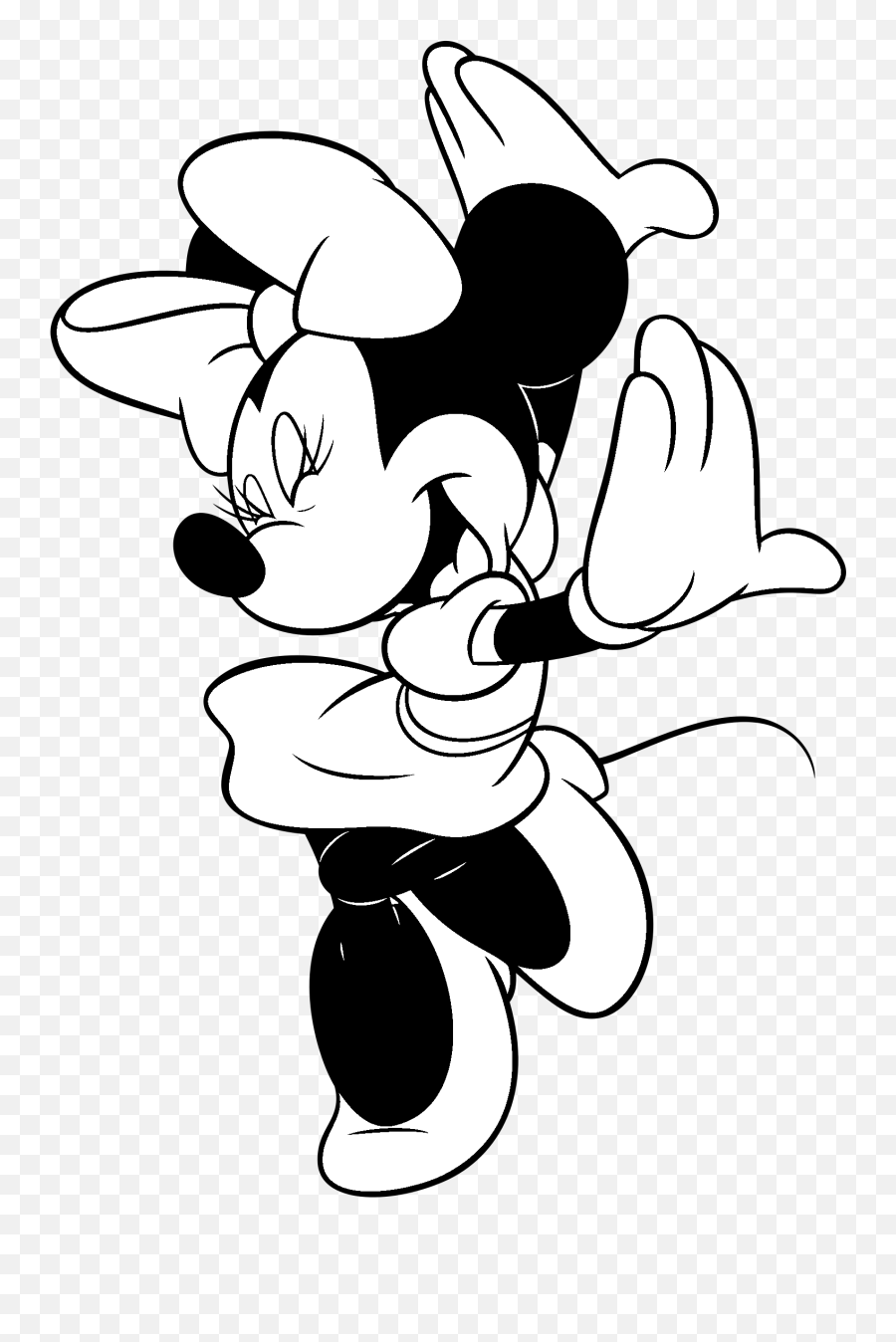 Minnie Mouse Logo Png Transparent Svg - Miney Mouse Black And White,Minnie Mouse Logo