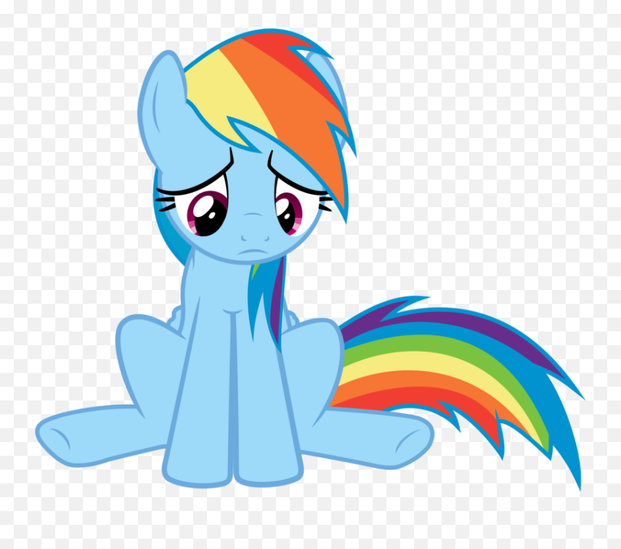 Download Hd Unicorn Vector Rainbow - Rainbow Dash Sad Png Sad Rainbow Dash,Unicorn Vector Png