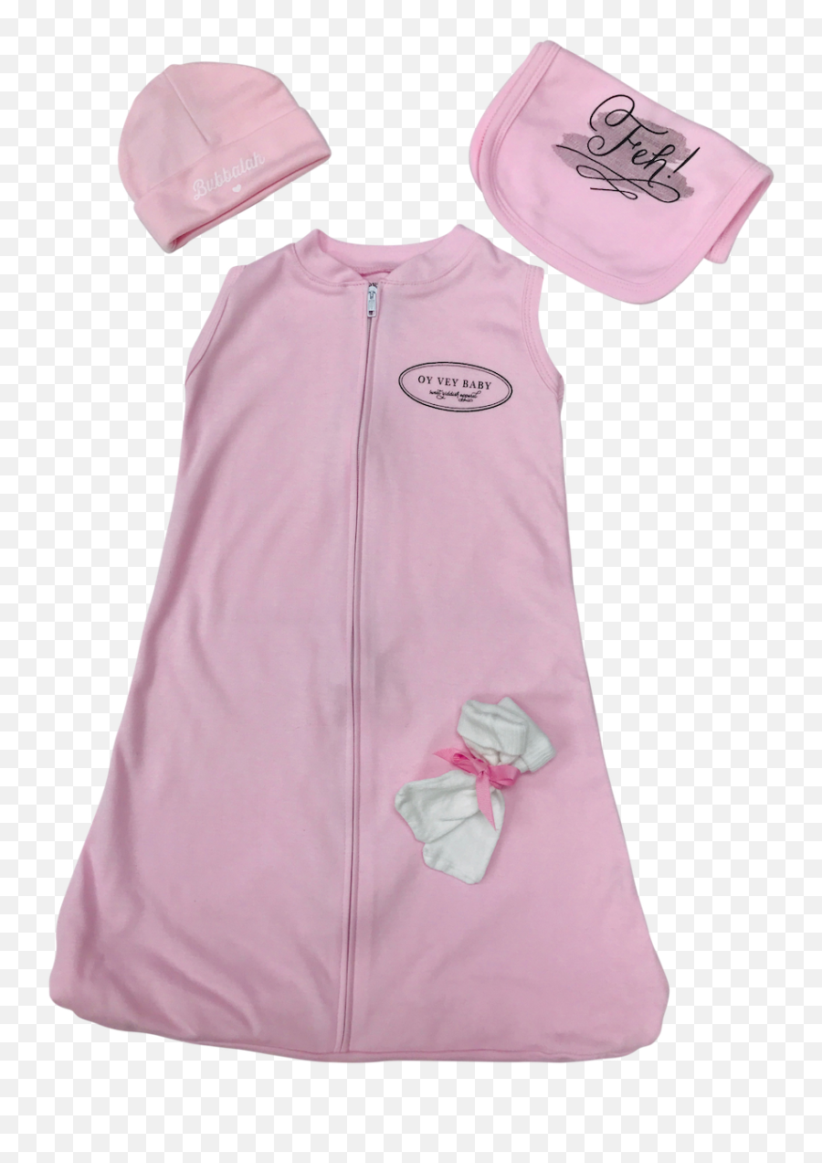 Oy Vey Baby Logo Sac Set In Rose Petal Pink - Short Sleeve Png,Pink Rose Petals Png