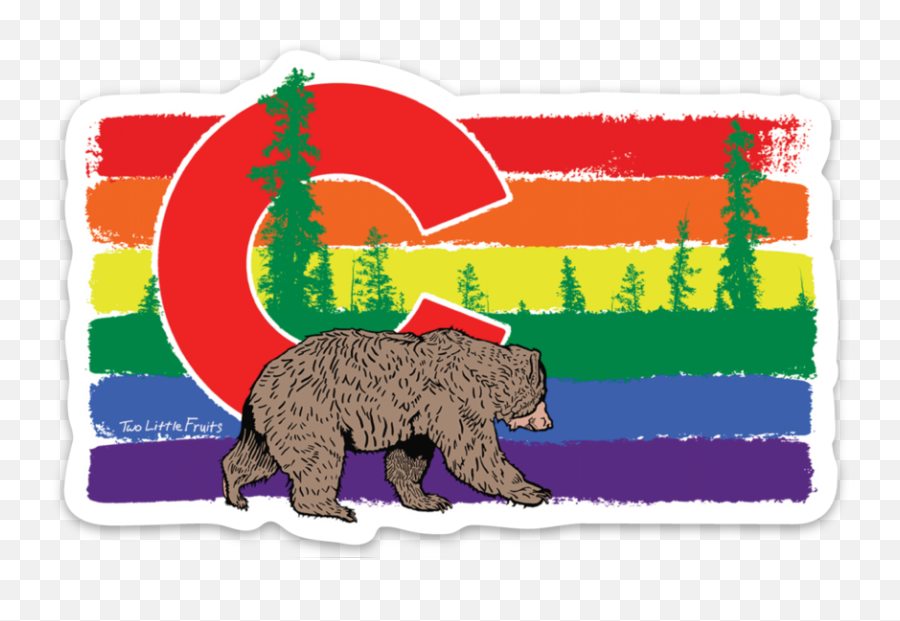 Download Colorado Flag Gay Pride Bear - Colorado Flag Bear Png,Colorado Flag Png